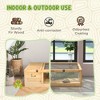 Gulches PawHut Wooden Tortoise House Indoor Turtle Habitat Enclosure Outdoor Reptile Cage Geckos, Yellow - 4 of 4