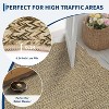 Coucheta Printed Rug - Washable Rug Farmhouse Braided Print Non Slip Neutral Carpets, Low Pile Non Shedding Floor Covering, Soft Thin Foldable Mats - 3 of 4