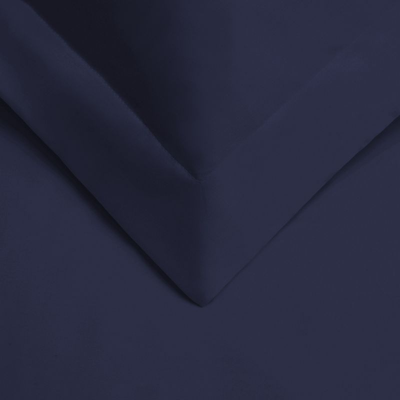 100% Premium Cotton 400 Thread Count Solid Luxury Duvet Cover Set by Blue Nile Mills, 3 of 5