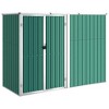 VidaXL Garden Tool Shed Green 88.6"x35"x63.4" Galvanized Steel - 2 of 4