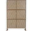 Okak Patio Privacy Screen with Diagonal Stripe Cutout, Outside Lattice Panels with Stand, Patio Privacy Panels for Backyard, Garden, Lawn - 2 of 4