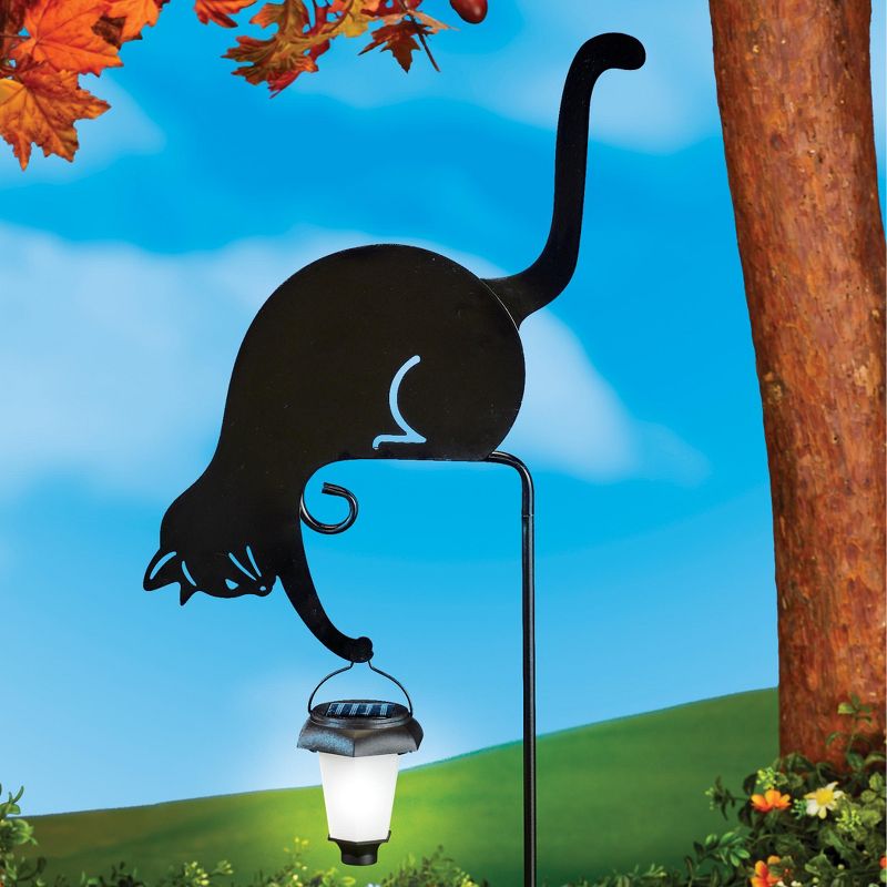 Collections Etc Cat Holding Solar Lantern Decorative Garden Stake 10.5 X 3 X 18.5, 2 of 4