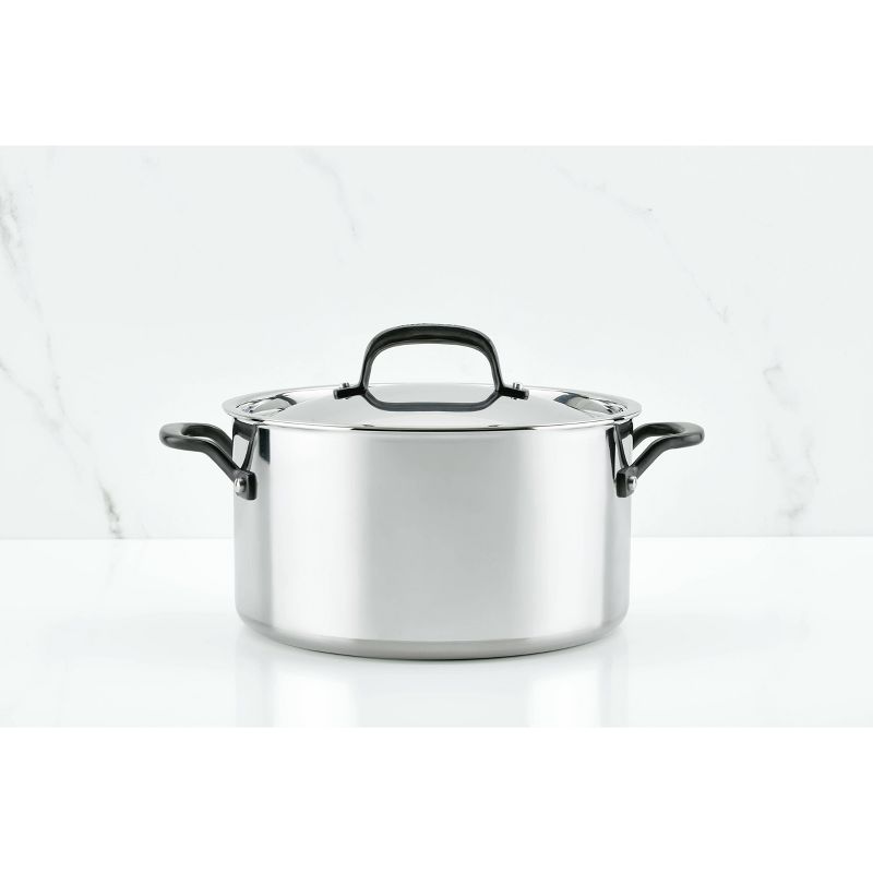KitchenAid 5-Ply Clad Stainless Steel 8qt Stockpot with Lid, 3 of 16