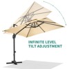 10ftx10ft Cantilever Patio Umbrella with Base,umbrella outdoor patio, 360 Rotation - 4 of 4