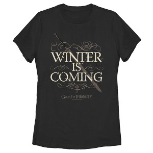 Women's Game of Thrones Winter is Coming Sword T-Shirt - 1 of 3