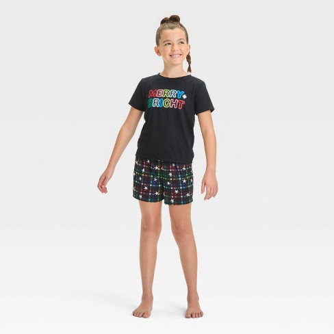 Girls' Christmas 2pc Short Sleeve Pajama Set - Cat & Jack™ - image 1 of 4