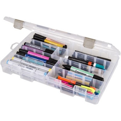 Large Clear Plastic Craft Organizer with Dividers