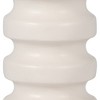 Sagebrook Home 11" Ceramic Three Tiered Vase - Contemporary Abstract White Vase For Decorative Table Accent - Stylish Home or Office Decor - image 4 of 4