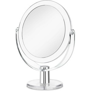 Vanity Makeup Mirror with Stand, 1X/15X Magnification Double Sided 360 Degree Swivel - 1 of 4