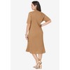 Jessica London Women's Plus Size Button Front Sweater Dress - 3 of 4