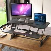 Mount-It! Electric Adjustable Stand Up Desk Converter | 38 in. Wide Tabletop Motorized Standing Desk Riser w/ Keyboard Tray Fits Monitors | Black - 2 of 4