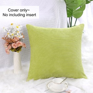 PiccoCasa Luxury Corduroy Corn Striped Cushion Soft Throw Pillow Case - 1 of 4