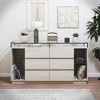 RealRooms Devon 6-Drawer Dresser with LED Lights and Glass Top - 4 of 4