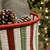 Colonial Mills Comet Stripe Christmas Basket - Red Multi 12"x12"x8" 100% Polypropylene  Round - 4 of 4