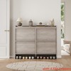 Shoe Cabinet with 2/3/4/6 Flip Drawers/ with 3 Flip Drawers & Side Door, Wooden Shoe Organizer w/Adjustable Shelf, Shoe Storage for Entryway - 3 of 4