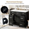 Whisen 36 in.  Bathroom Storage Cabinet Bathroom Vanity with Resin Sink, Soft Closing Door and Drawer - 4 of 4