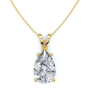 Pompeii3 4Ct Solitaire Diamond Pendant Lab Created 14k Gold - 1 of 2