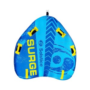 Solstice Surge Inflatable Towable Boat Water Sports Floating Tube for 2 Riders with 6 Handles and Knuckle Guards, Vibrant Colors - 1 of 4