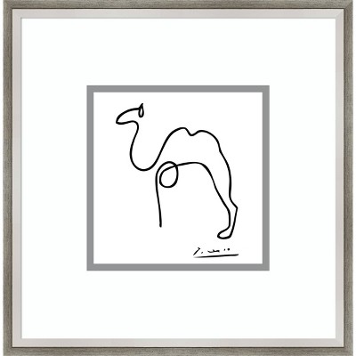 16" x 16" Camel by Pablo Picasso Framed Wall Art Print - Amanti Art