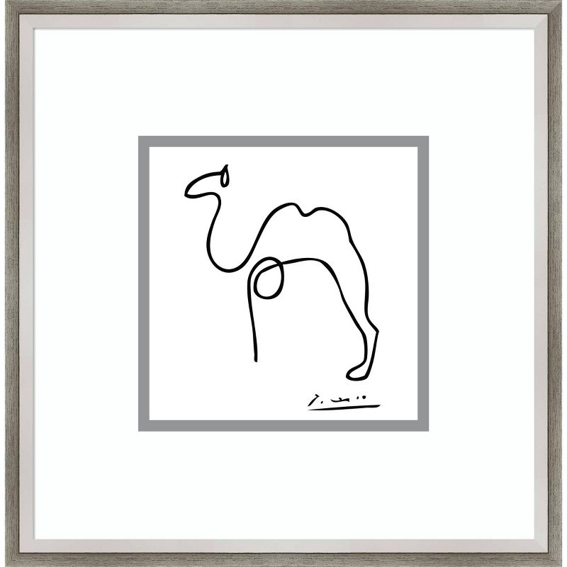 16&#34; x 16&#34; Camel by Pablo Picasso Framed Wall Art Print Gray - Amanti Art, 1 of 10