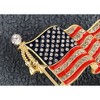 Anna-Kaci Crystal Rhinestone 4th of July American USA Flag Patriotic Pin Brooch - 3 of 4