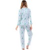 Casual Nights Women's Long Sleeve Floral Lace Trim Pajama Set - 2 of 4