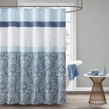 Stacie Embroidered Shower Curtain - 510 Design