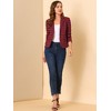 INSPIRE CHIC Women's Notched Collar Long Sleeve Button Front Striped Blazer - 3 of 4