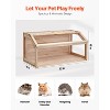 VEVOR Wooden Hamster Cage, 270° Viewing Hamster Habitat, 32 x 16 x 16 in, Dwarf Hamster Cages with Openable Top, Ventilated Small Animal Cage, Beige - 4 of 4