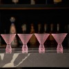 Vintage Rose Pink Hobnail Lowball Martini Glasses - 9oz - 3 of 4