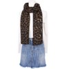 INSPIRE CHIC Women's Leopard Printed Long Lightweight Soft Sheer Shawl Scarves 1Pc - 2 of 4