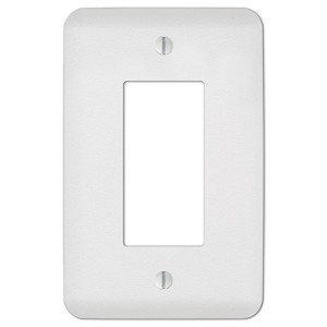 Amerelle Capri Paintable Textured White 1 gang Stamped Steel Decorator Wall Plate 1 pk - 1 of 1