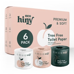 ecoHiny Premium Bamboo Toilet Paper | Mega Rolls, 3 PLY & 350 Sheets - 1 of 4