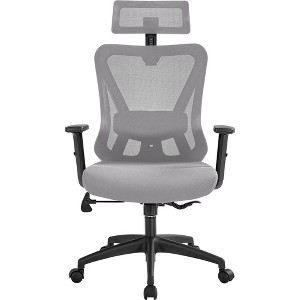 Yaheetech High Back Mesh Office Desk Chair with Multi-adjustable Headrest - 1 of 4