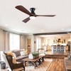 TOBILI Hot sales 52 Inch Modern Black Ceiling Fans With Lights, 3 Color Dimmable LED, 3 Solid Wood Blades Ceiling Fan - 2 of 4