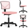 GlasFlength Task and Chairs Seating, Sets with Swivel Rolling, Low-Back Mesh Armless Office Chair for office, Pink, 19.68"*19.68"*34.25" - 4 of 4