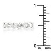 Slickblue Women's Clear 1.2 Ct. Cubic Zirconia Eternity Band Ring, 4mm Width, Rhodium Plated, Size 5-10 - 3 of 4
