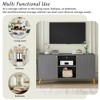Sapphtopaz TV Stand Modern Design Storage Cabinet for TVs Up to 55" Console Table with Metal Legs and Adjustable Shelves for Living Room - 4 of 4