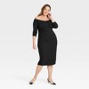 Women's Long Sleeve Midi Bodycon Dress - Ava & Viv™ - 3 of 3