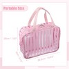 Unique Bargains Large Capacity PVC Clear Zipper Makeup Bag Organizers 1 Pc - 2 of 4