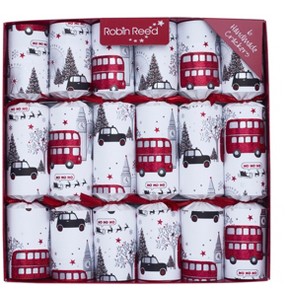 Robin Reed English Holiday Christmas Crackers – London Sights, Set of 6, 12" Each, Ages 13+ - 1 of 1