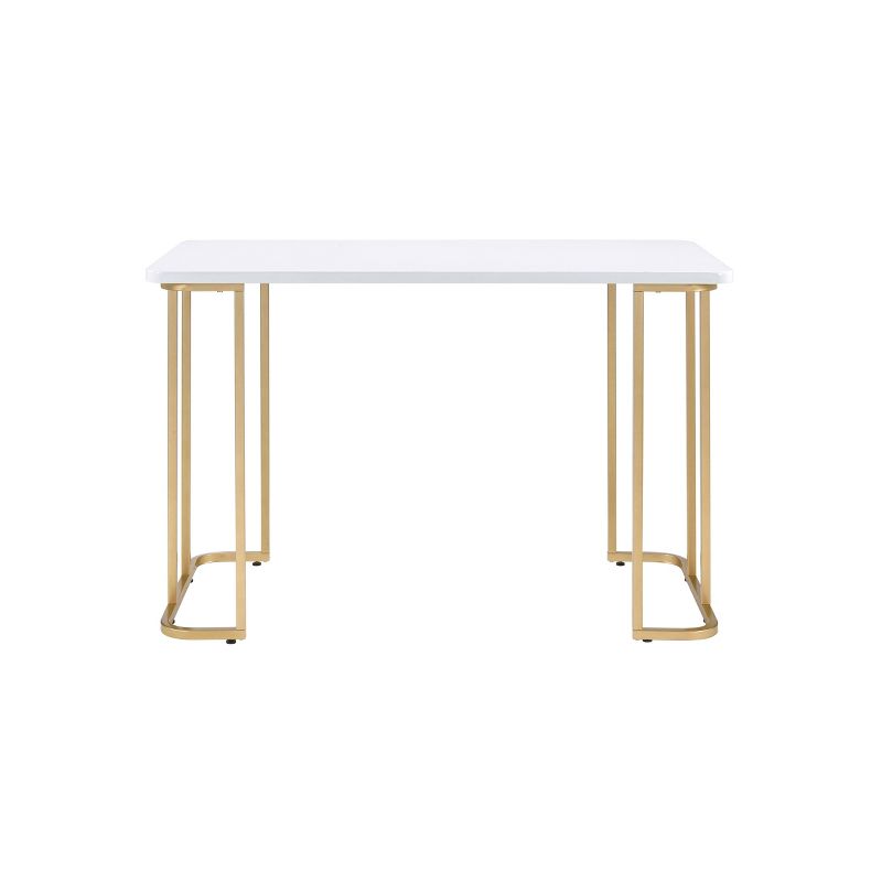 Estie Writing Desk White/Gold - Acme Furniture, 4 of 6