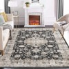 Washable Vintage Rug Non Slip Low Pile Rug Soft Throw Floor Cover Foldable Indoor Carpet for Living Room Bedroom Office - 2 of 4