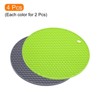 Unique Bargains Silicone Pot Holder Teapot Coaster Trivet Mat 4 Pcs - 3 of 4