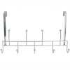 Home Mart Goods Heavy Duty Silver Over The Door Hanger Hanging Rack 9 Hooks Organizer - 2 of 3