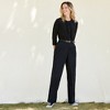 Lands' End Women's High Rise Crisp Poplin Chino Wide Leg Pants - 4 of 4