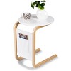 Tangkula Set of 2 Side Table Round Desktop Compact Coffee Display Stand w/ Storage Pocket - 4 of 4