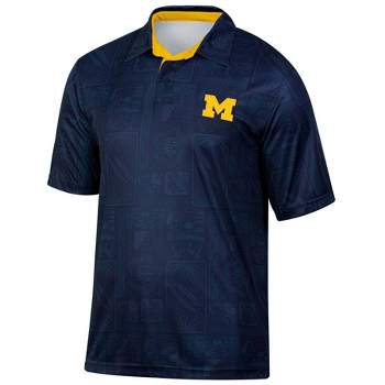 NCAA Michigan Wolverines Men's Tropical Polo T-Shirt