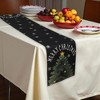 Unique Bargains Christmas Table Runner Yellow Star Christmas Tree Linen 72"x13" 1 Pc - 2 of 4