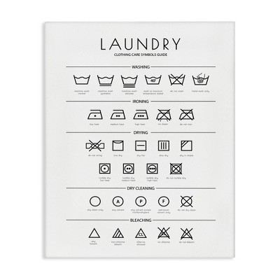 Stupell Industries Laundry Cleaning Symbols Minimal Design